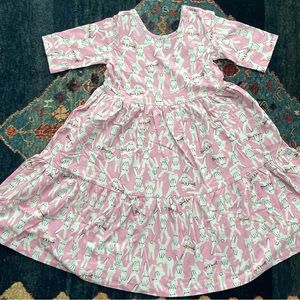 BRAND NEW - BUNNY DRESS - Hanna Andersson Tiered Skater Size 12